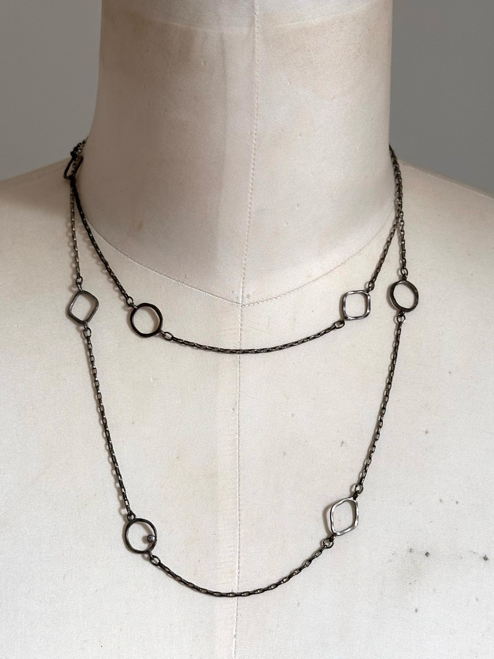 Silpada Sterling Silver Ring Around the Rosie Necklace Style N2334 925 CZ Shapes